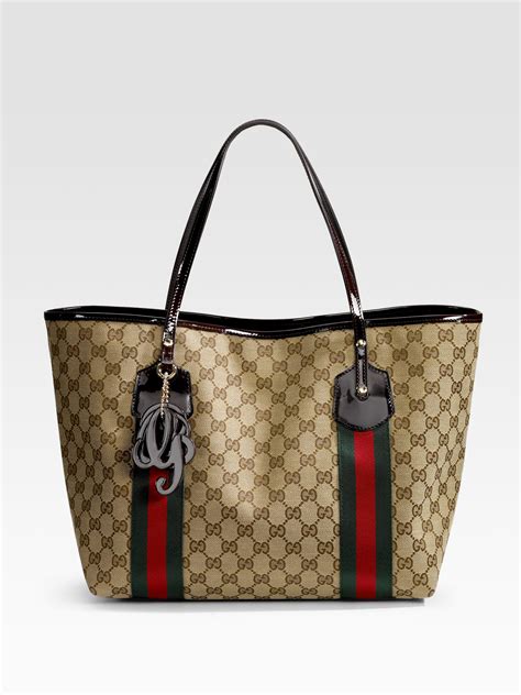 medium gucci print tote|gucci extra large tote bag.